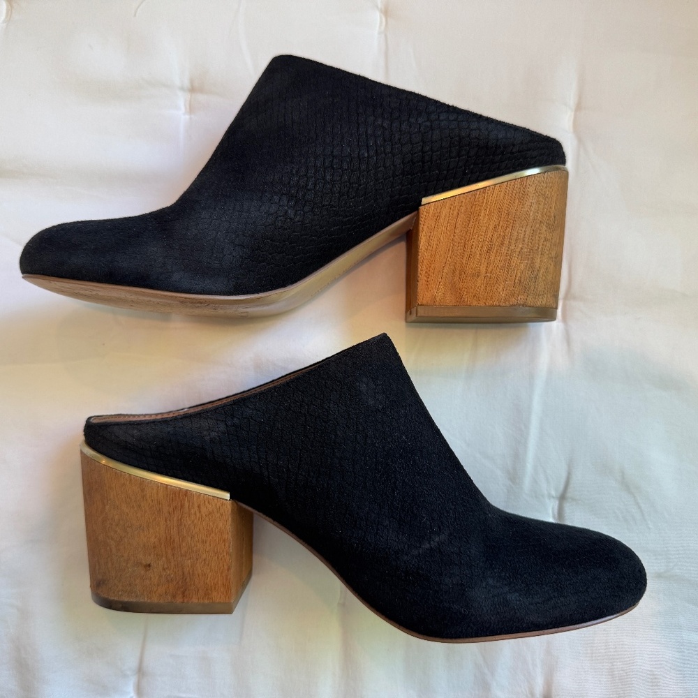 Calvin Klein, Black Suede Mules